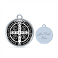 St Benedict bangle bracelet circle pendant Black Back