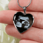 Mommy I may Just Be a bump HEART pendant necklace