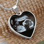 Mommy I may Just Be a bump HEART pendant necklace