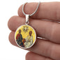 Holy Trinity New Testament circle pendant necklace