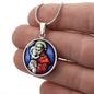 St Anthony Of Padua Finder of Lost Things Cirlcle pendant necklace NEW