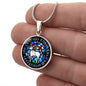 Lamb of God necklace, Lamb of God Agnus Dei pendant necklace, Our Lamb Has Conquered Let Us Follow Him, Lamb of God pendant