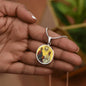 Holy Trinity New Testament circle pendant necklace