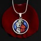 St Anthony Of Padua Finder of Lost Things Cirlcle pendant necklace NEW