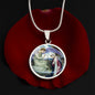 Anunciation Prerafaelites Ave Maria Gracia ShineOn Circle Cirlcle pendant necklace NEW