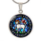 Lamb of God necklace, Lamb of God Agnus Dei pendant necklace, Our Lamb Has Conquered Let Us Follow Him, Lamb of God pendant