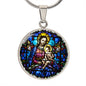 Virgin Mary and Baby Jesus pendant necklace