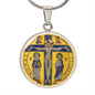 Crucifixion Enamel pendant necklace