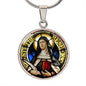 St Terese of Avila circle pendant necklace