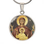 Theotokos Oranta Circle New circle ShineOn Cirlcle pendant necklace NEW
