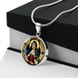 St Terese of Avila circle pendant necklace