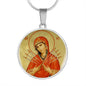 Our Lady of Sorrows icon pendant necklace