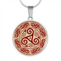 Triskelion Necklace, Celtic Necklace, Ttiskelion Pendant, Triskele pendant necklace