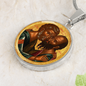 Saint Peter and Saint Paul icon circle pendant necklace