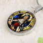St Terese of Avila circle pendant necklace