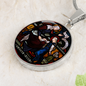 St Anne and Virgin Mary stained glass circle pendant necklace