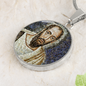 St Paul the Apostle mosaic circle pendant necklace