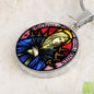 Seven Sorrows Mary circle pendant necklace