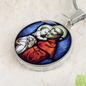 St Anthony Of Padua Finder of Lost Things Cirlcle pendant necklace NEW