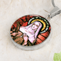 Saint Rita circle pendant necklace