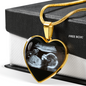 Mommy I may Just Be a bump HEART pendant necklace