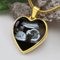 Mommy I may Just Be a bump HEART pendant necklace