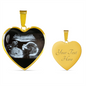 Mommy I may Just Be a bump HEART pendant necklace