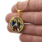 St Terese of Avila circle pendant necklace