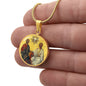 Holy Trinity New Testament circle pendant necklace