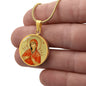 Our Lady of Sorrows icon pendant necklace