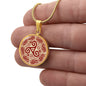 Triskelion Necklace, Celtic Necklace, Ttiskelion Pendant, Triskele pendant necklace