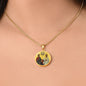 Holy Trinity New Testament circle pendant necklace