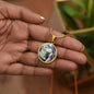 Anunciation Prerafaelites Ave Maria Gracia ShineOn Circle Cirlcle pendant necklace NEW