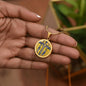 Crucifixion Enamel pendant necklace