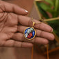 St Anthony Of Padua Finder of Lost Things Cirlcle pendant necklace NEW
