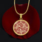 Triskelion Necklace, Celtic Necklace, Ttiskelion Pendant, Triskele pendant necklace