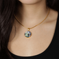 Anunciation Prerafaelites Ave Maria Gracia ShineOn Circle Cirlcle pendant necklace NEW
