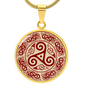 Triskelion Necklace, Celtic Necklace, Ttiskelion Pendant, Triskele pendant necklace