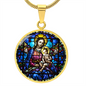 Virgin Mary and Baby Jesus pendant necklace