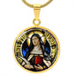 St Terese of Avila circle pendant necklace