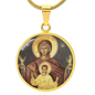 Theotokos Oranta Circle New circle ShineOn Cirlcle pendant necklace NEW