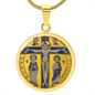 Crucifixion Enamel pendant necklace