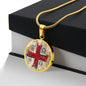 Jesus Christ Conquers circle pendant necklace