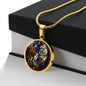Saint Anastasia circle pendant necklace