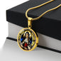 St Terese of Avila circle pendant necklace