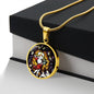 Jesus Emmanuel icon circle pendant necklace
