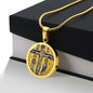 Crucifixion Enamel pendant necklace