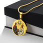 Holy Trinity New Testament circle pendant necklace