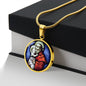 St Anthony Of Padua Finder of Lost Things Cirlcle pendant necklace NEW