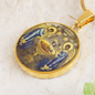 Eucharist icon circle pendant necklace